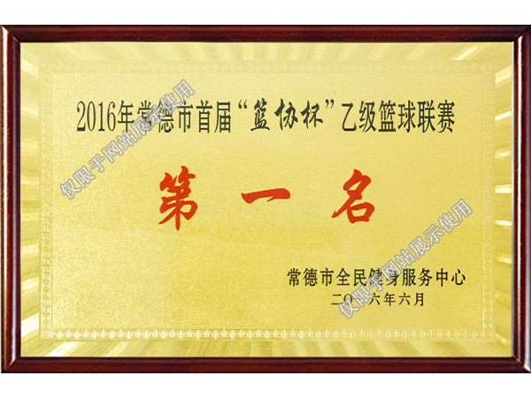 2016常德市首屆“籃協(xié)杯”乙級(jí)籃球聯(lián)賽第一名 2016常德市首屆“籃協(xié)杯”乙級(jí)籃球聯(lián)賽第一名